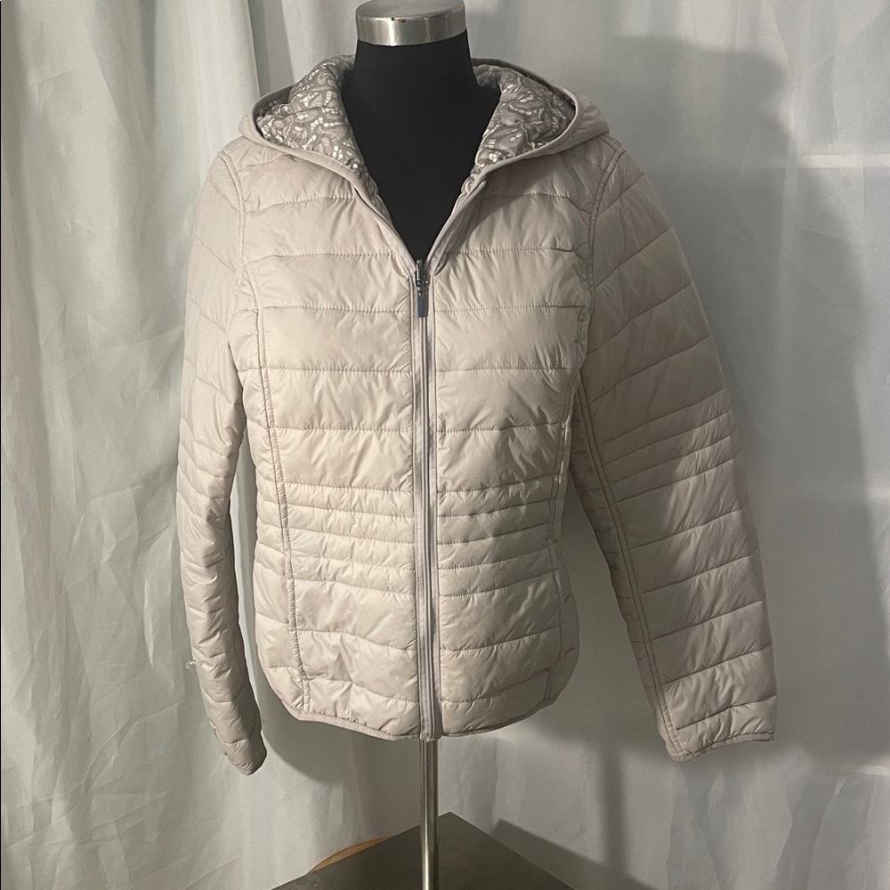 Women's Inside Out Jacket. One Side Solid Cream, … - image 2